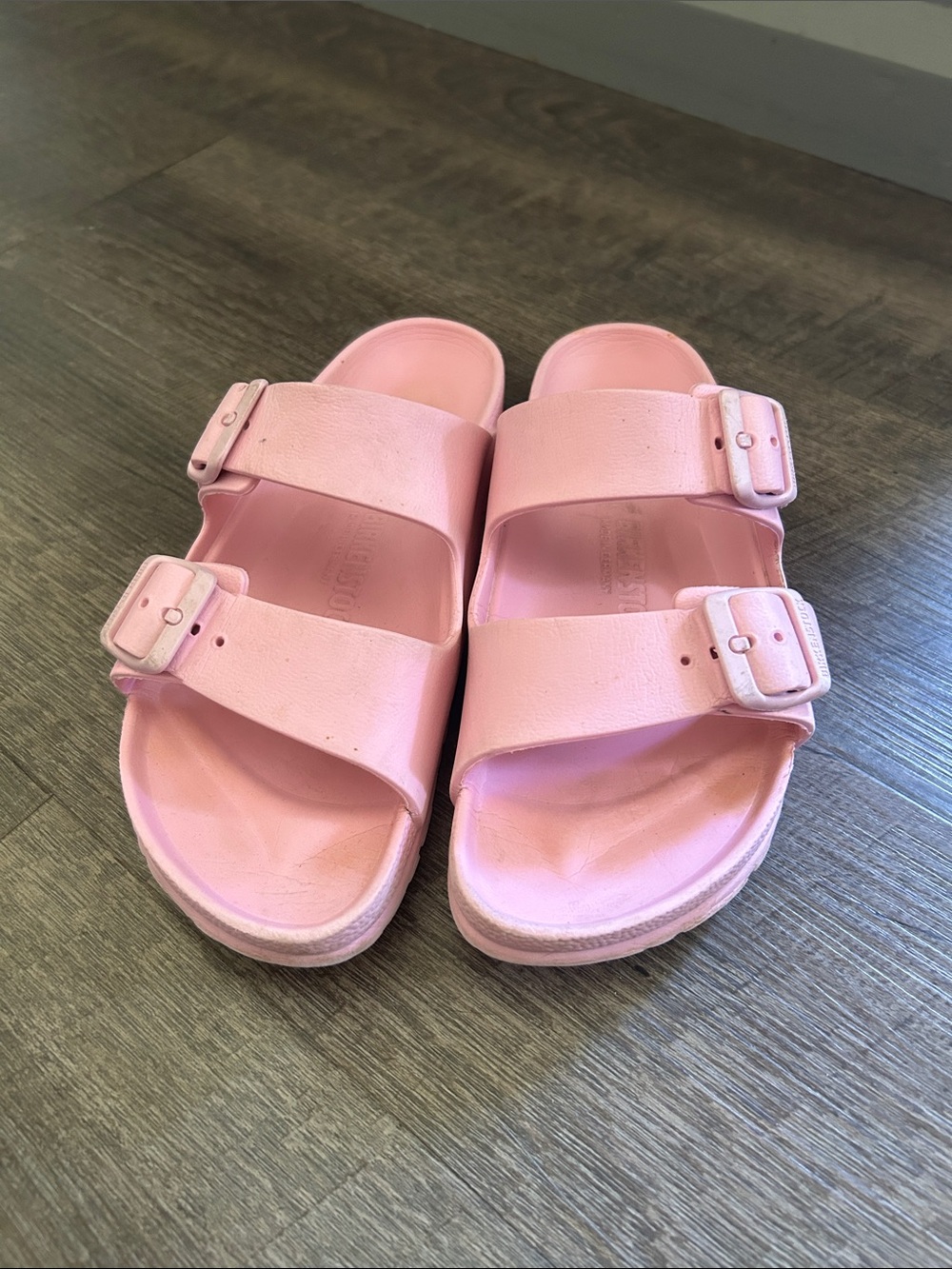Birkenstock Double-Buckle Slide Sandals in Pink